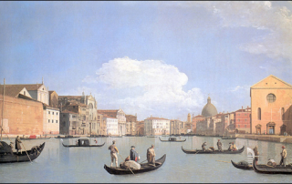 Giovanni Antonio Canal: View of the Canal Grande from the Convent of Corpus Domini to the Church of Santa Croce