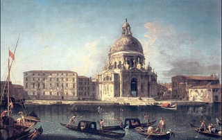 Michele Marieschi: View of the Canal Grande from the Rio di San Moise with the Calleoni Monument