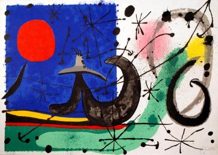 Joan Miró (1893 – 1983) Le Lézard aux Plumes d’Or (The Lizard with Golden Feathers), M. 446, 1967 Color lithograph on Japon paper 14” x 19 ½” Published by Atelier Mourlot, Paris Gift of Drs. Yolanta and Isaac Melamed Collection of Oglethorpe University Museum of Art 