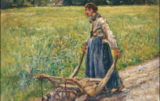 Adolf Holzel: Girl with Wheelbarrow
