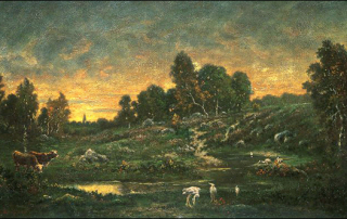 Theodore Rousseau: The Pool with Herons