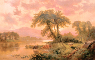 Samuel P. Dyke: Hudson River Landscape with Cattle