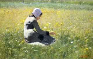 Birge (Lowell) Harrison: Girl in a Meadow