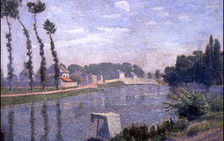 Louis Hayet: The Riverbank of the Oise