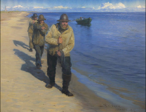 Peder Severin Kroyer: Three Fishermen Pulling a Boat