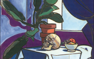 Leland Bell: Still Life with Plant and Skull