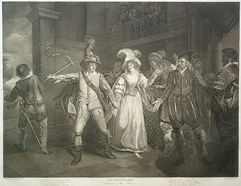 Taming of the Shrew, Act II, Scene II Etching by Peter Simon after the painting by Francis Wheatley Published by J & J Boydell, 1796. Permanent Collection of Oglethorpe University Museum of Art. 