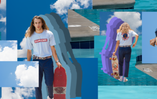 Blue Skate Collage by Monte Hahn