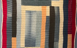A multi-colored quilt