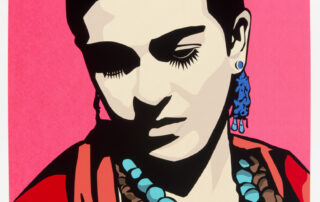 Raul Caracoza, Young Frida (Pink), 2006. Screenprint, 26 1/8 x 26 1/8 in (image). Collection of the McNay Art Museum, Gift of Harriett and Ricardo Romo, 2009.42. © Raul Caracoza