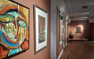 Artwork on the walls of the Oglethorpe University Museum of Art's Rubin Gallery